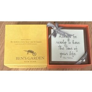 Ben's Garden New York Coasters‎ (4) Copper & Glass "Always Be Ready To…"  In Box